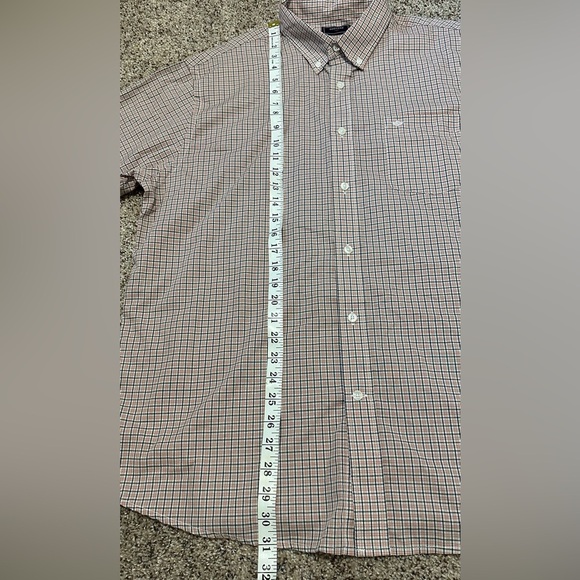 🔴⚪ Dockers Men's Checkered Long Sleeve Button-Down Shirt - White & Red 🔴⚪ - Picture 10 of 11